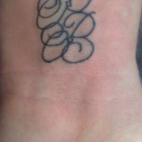 Initials wrist tattoo - Tattooimages.biz